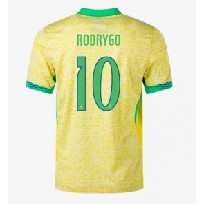 Brazílie Rodrygo Goes #10 Domácí Dres Copa America 2024 Krátký Rukáv